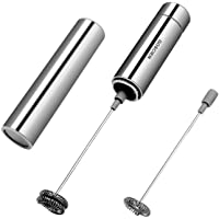 Espumador de Leche Eléctrico de Mano- GOSCIEN Batidor de Leche de Acero Inoxidable Beber Mezclador con Soporte para…